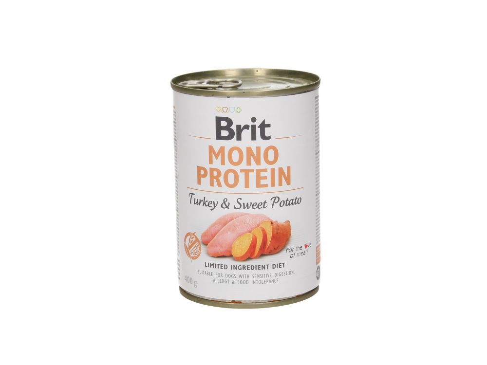 BRIT CARE PUSZKA 400G PIES MONO PROTEIN TURKEY & SWEET POTATO