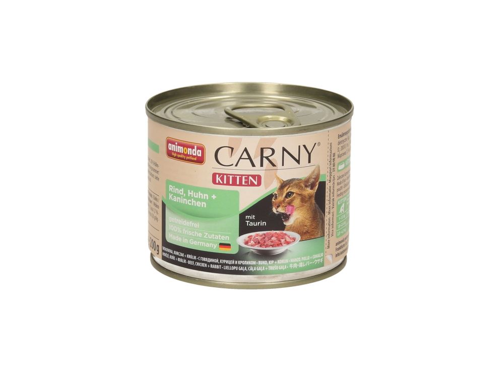 ANIMONDA CARNY PUSZKA 200G KITTEN WOŁOWINA/KURCZAK/KRÓLIK 83967