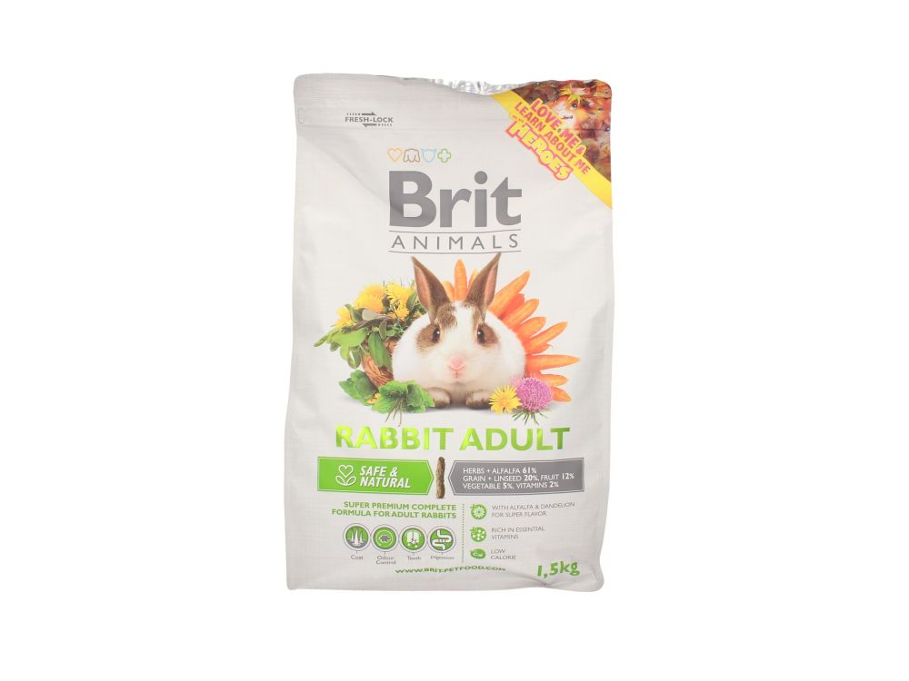 BRIT ANIMALS KARMA PEŁNOPORCJOWA DLA KRÓLIKA 1,5KG