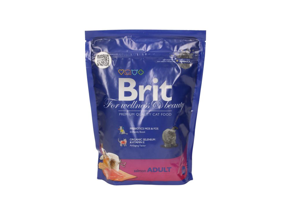 BRIT CAT PREMIUM BY NATURE ADULT ŁOSOŚ 300G