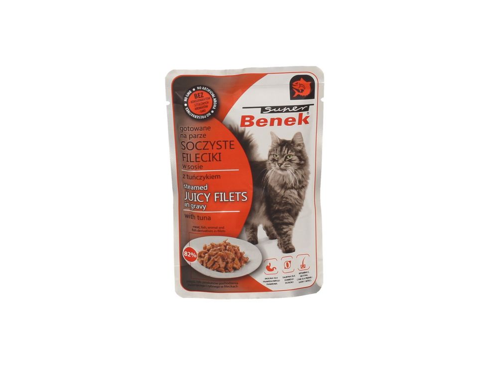 SUPER BENEK SASZETKA FILECIKI W SOSIE Z TUŃCZYKIEM 85G