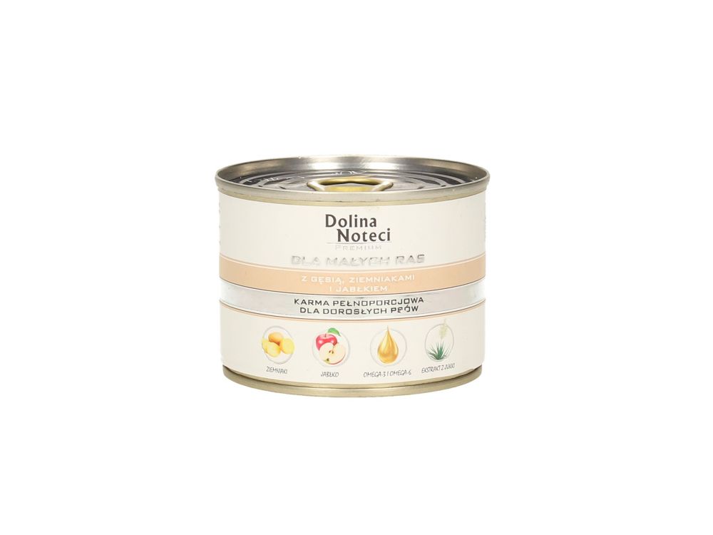 DOLINA NOTECI PREMIUM MAŁE RASY Z GĘSIĄ, ZIEMNIAKAMI I JABŁKIEM 185 G