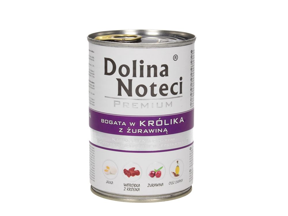 DOLINA NOTECI PREMIUM BOGATA W KRÓLIKA Z ŻURAWINĄ 400G