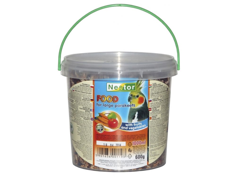 NESTOR POKARM DLA ŚREDNICH PAPUG OWOCOWO-WARZYWNY 1000 ML  119/M1000-PŚ