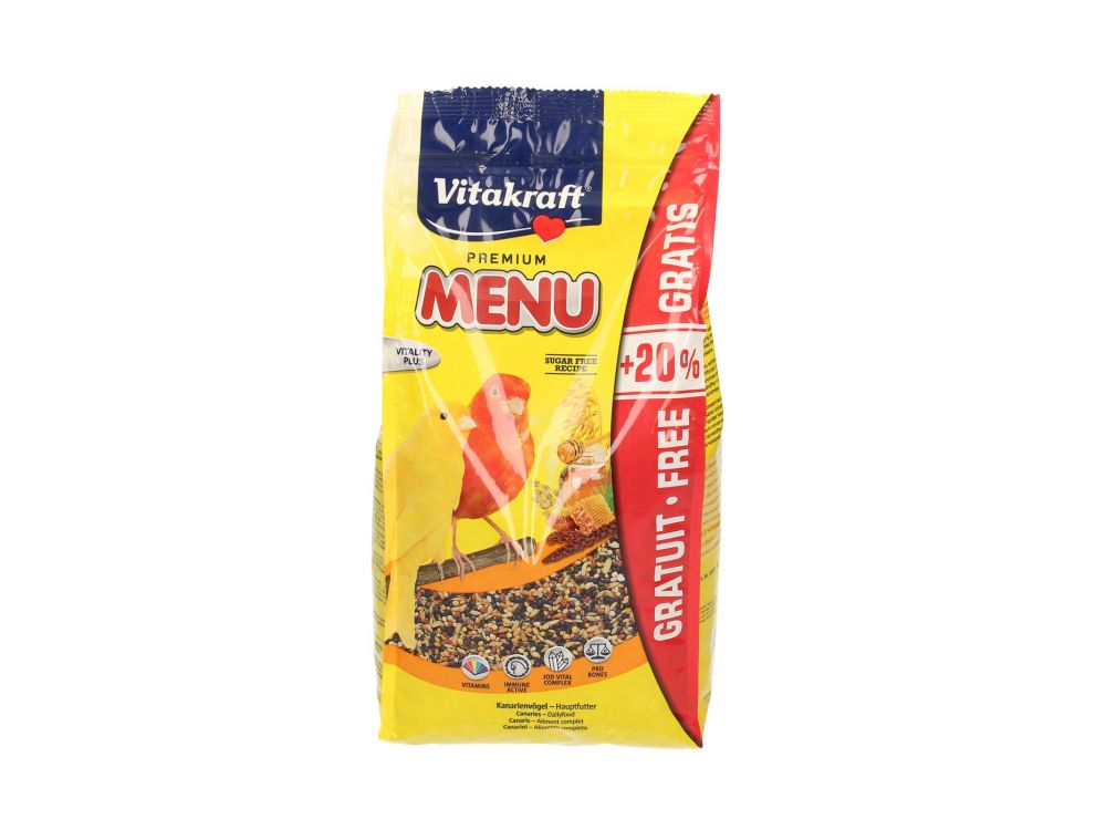 VITAKRAFT MENU VITAL KARMA DLA KANARKA Z MIODEM I ZIOŁAMI 1 KG + 20% GRATIS 2126675