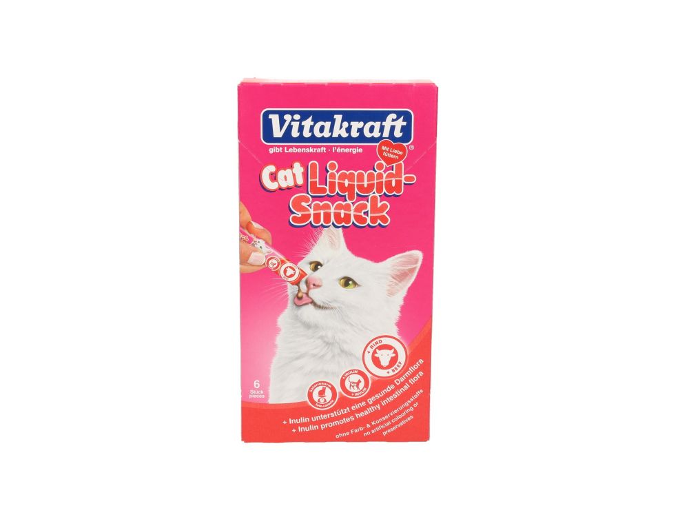 VITAKRAFT CAT LIQUID SNACK 6SZT. WOŁOWINA + INULINA 23521