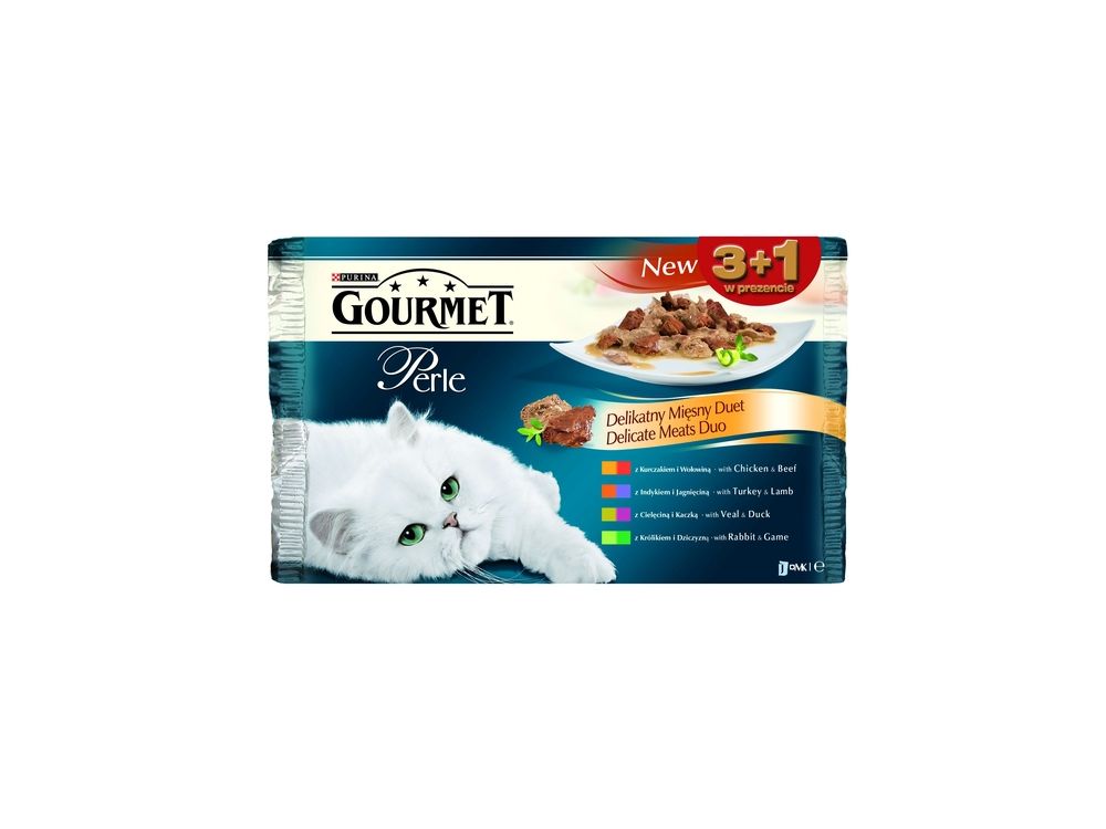 GOURMET PERLE SASZETKA 4X85G DUET MIĘSNY 12486373