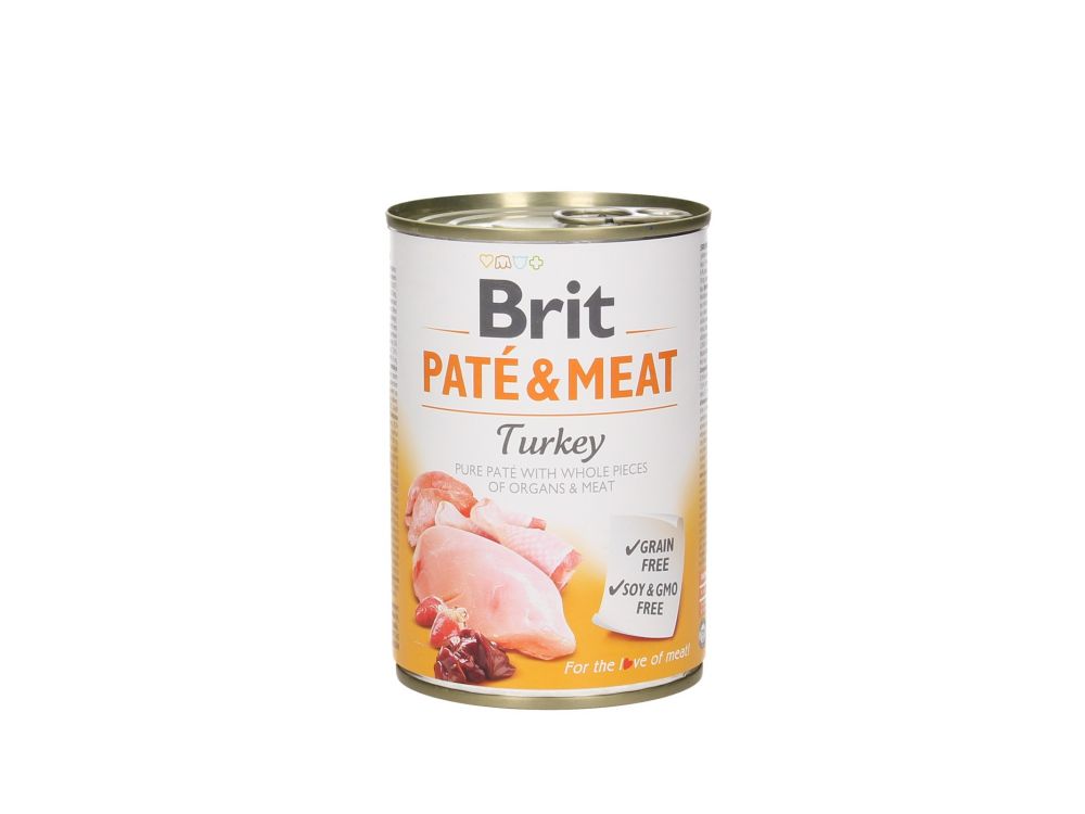 BRIT CARE PUSZKA 400G PIES PATE&MEAT TURKEY