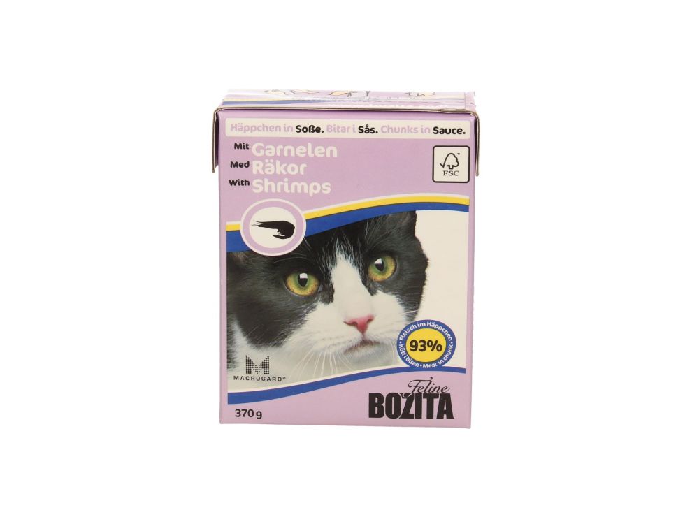 BOZITA FELINE KARTONIK 370G KAWAŁKI W SOSIE Z KREWETKAMI 4935