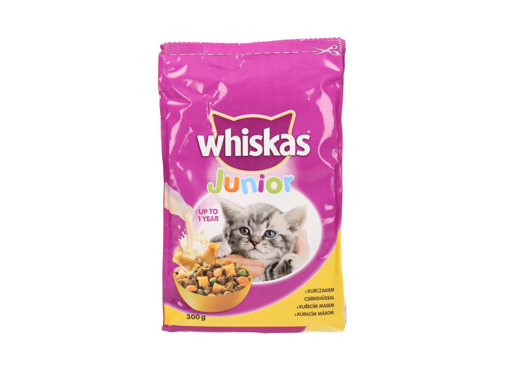 WHISKAS SUCHY JUNIOR KURCZAK 300 G