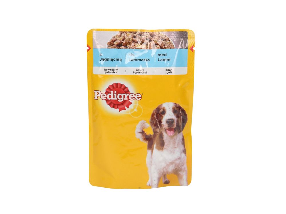 PEDIGREE SASZETKA 100G Z JAGNIĘCINĄ W GALARECIE