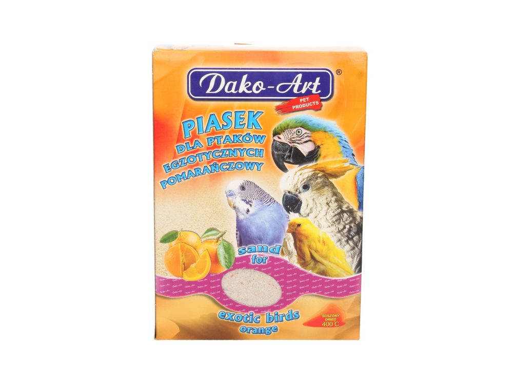 DAKO-ART PIASEK DLA PTAKÓW 1,5KG POMARAŃCZOWY   615 *KARTON