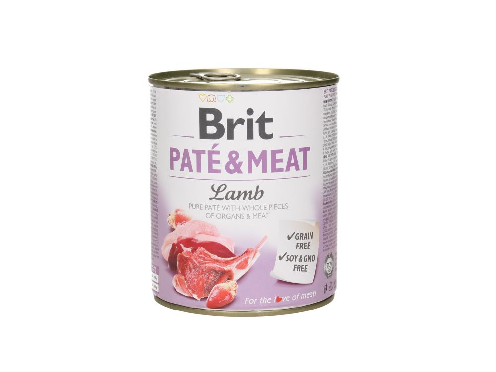 BRIT CARE PUSZKA 800G PIES PATE&MEAT LAMB