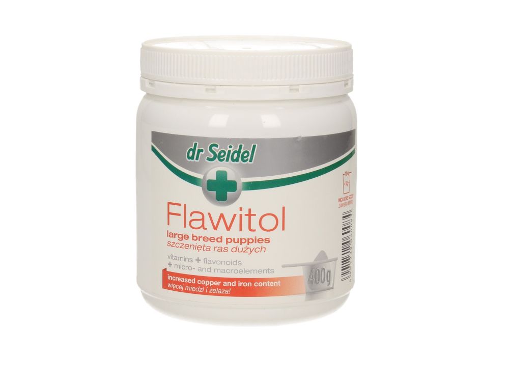 FLAWITOL DLA SZCZENIĄT DUŻYCH RAS  400 G (POMARAŃCZOWY)