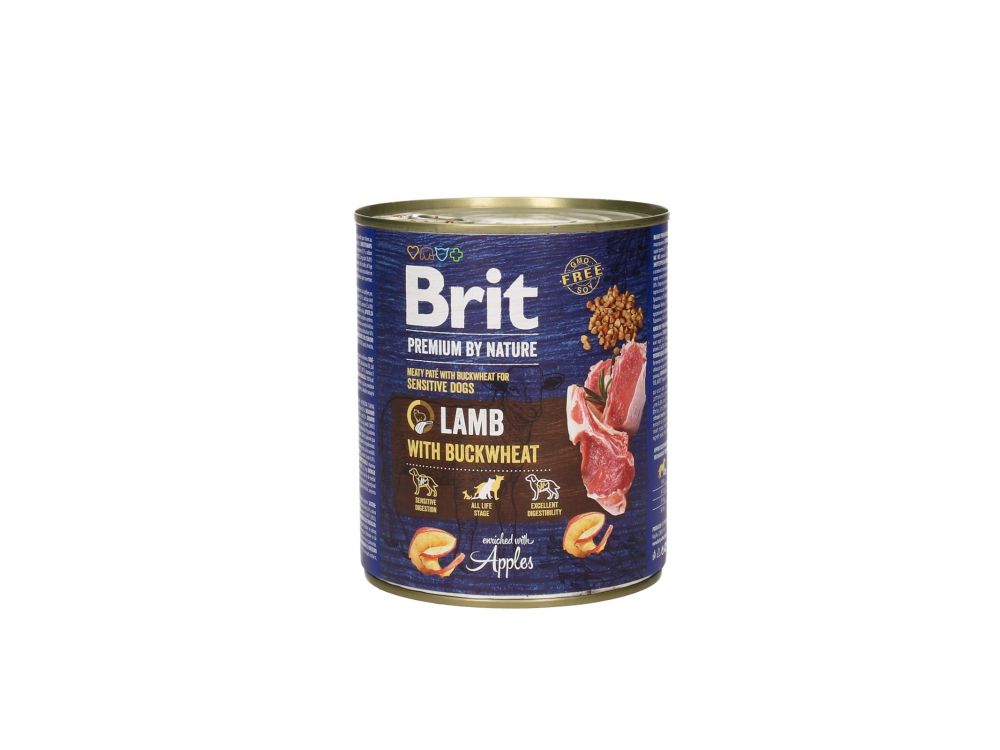BRIT PREMIUM BY NATURE PUSZKA 800 G PIES LAMB & BUCKWHEAT