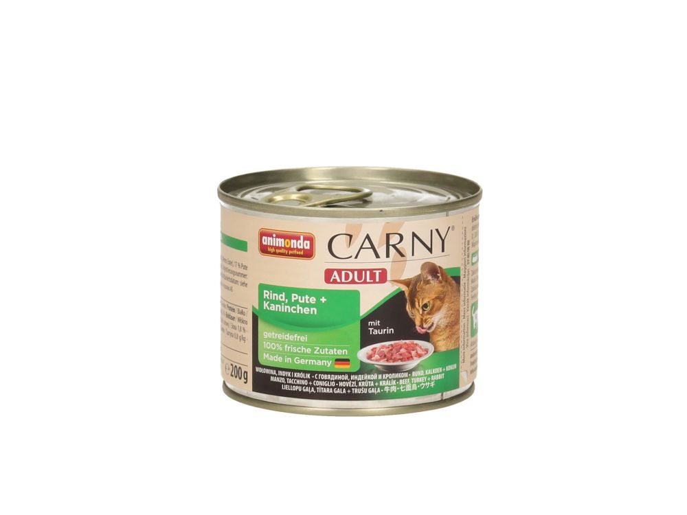 ANIMONDA CARNY PUSZKA 200G KOT WOŁOWINA/INDYK/KRÓLIK 83709