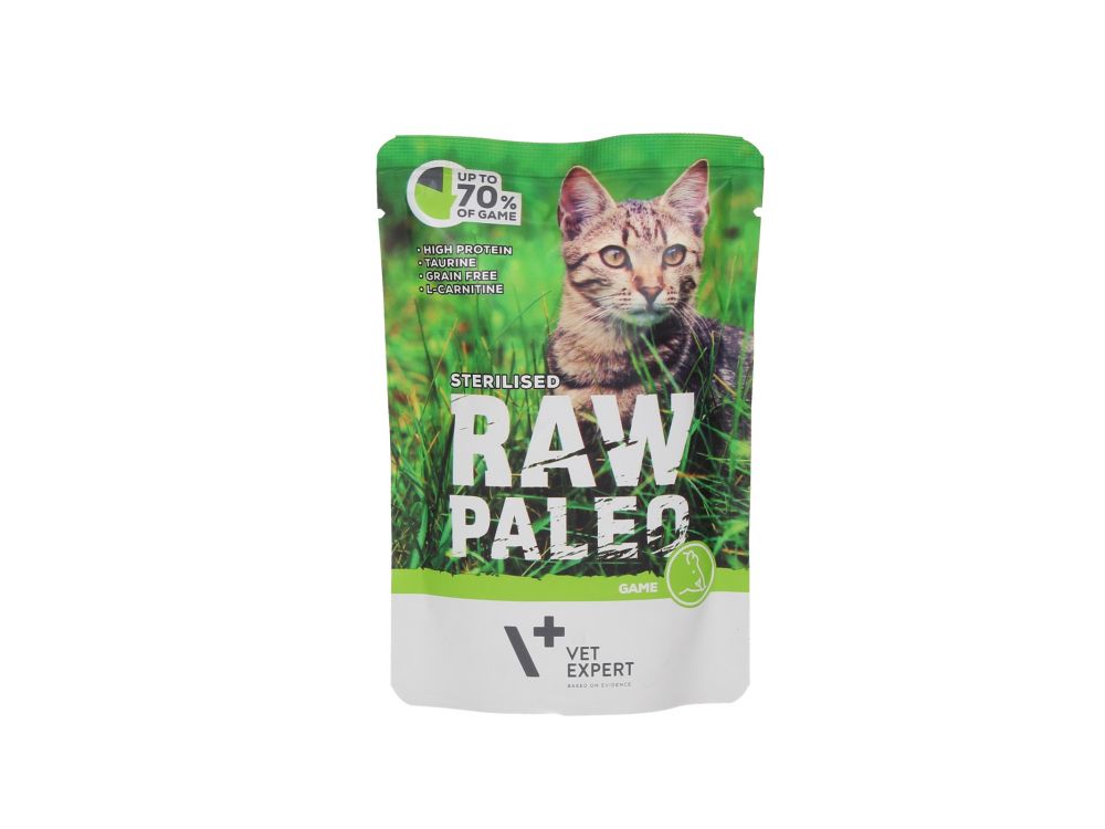 4T RAW PALEO CAT 100G STERILISED GAME MEAT SASZETKA
