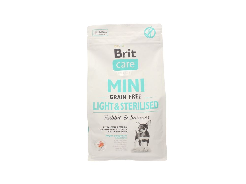 BRIT CARE MINI GRAIN FREE LIGHT&STERILISED 2KG