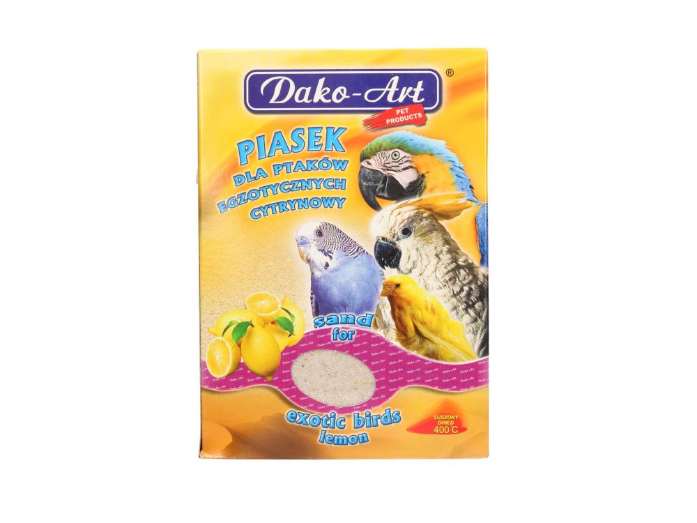 DAKO-ART PIASEK DLA PTAKÓW 1,5KG CYTRYNOWY  614 *KARTON