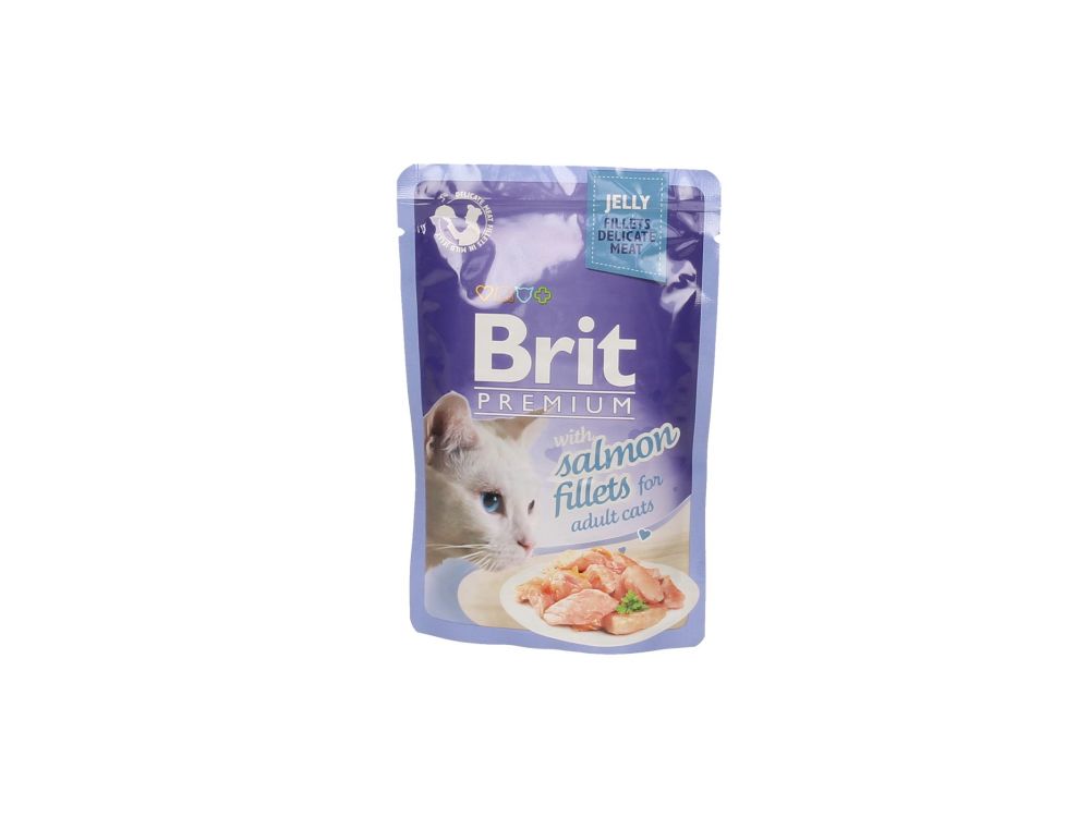 BRIT KOT SASZETKA 85G FILECIKI Z ŁOSOSIA W GALARETCE