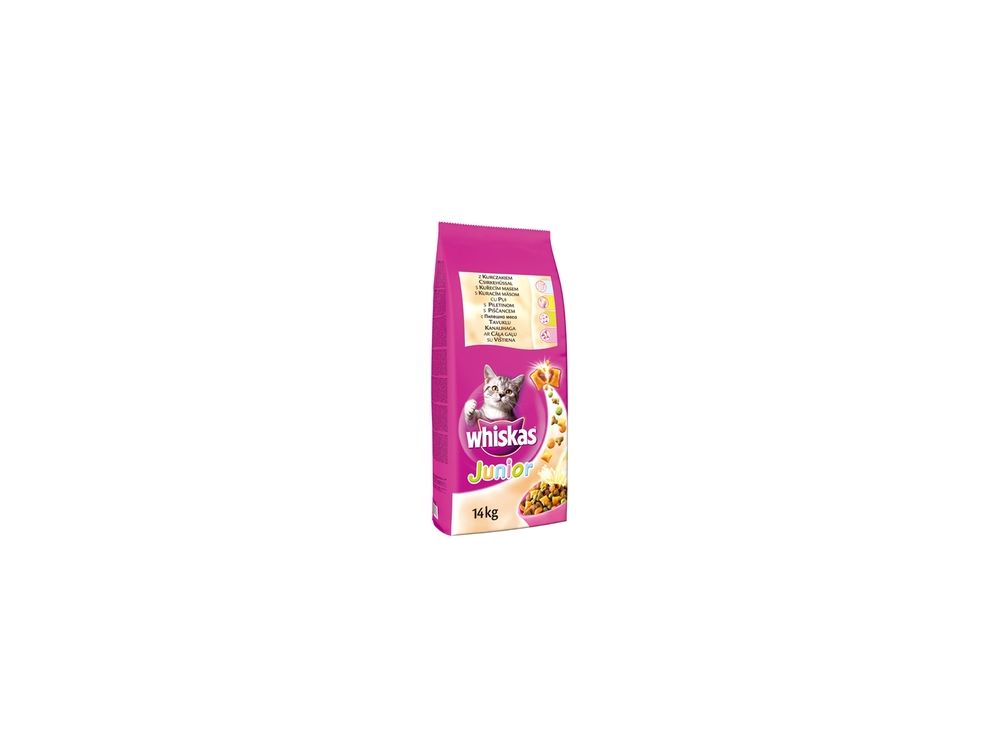WHISKAS SUCHY JUNIOR KURCZAK 14 KG