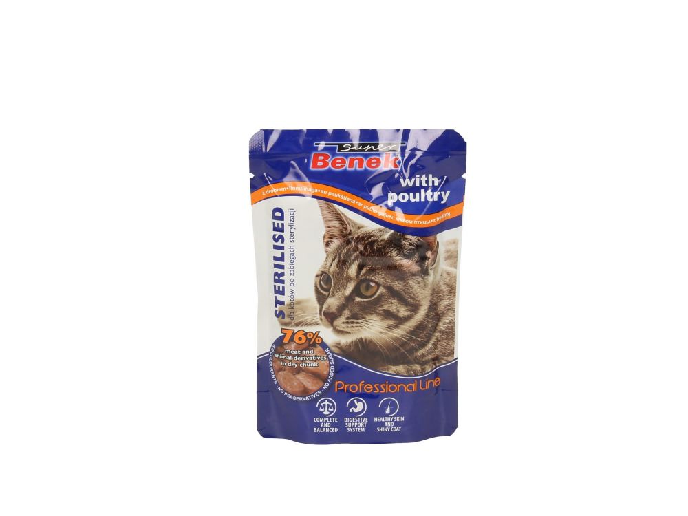 SUPER BENEK SASZETKA STERILISED Z DROBIEM 100 G
