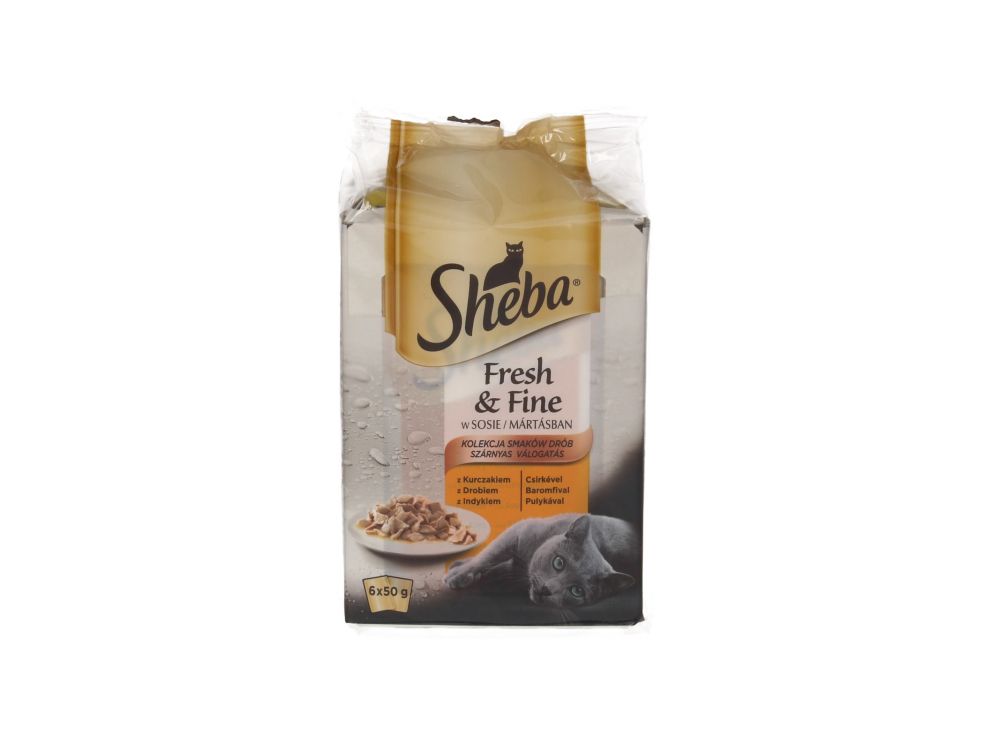 SHEBA MINI SASZETKA 6X50G DROBIOWE DANIA W SOSIE