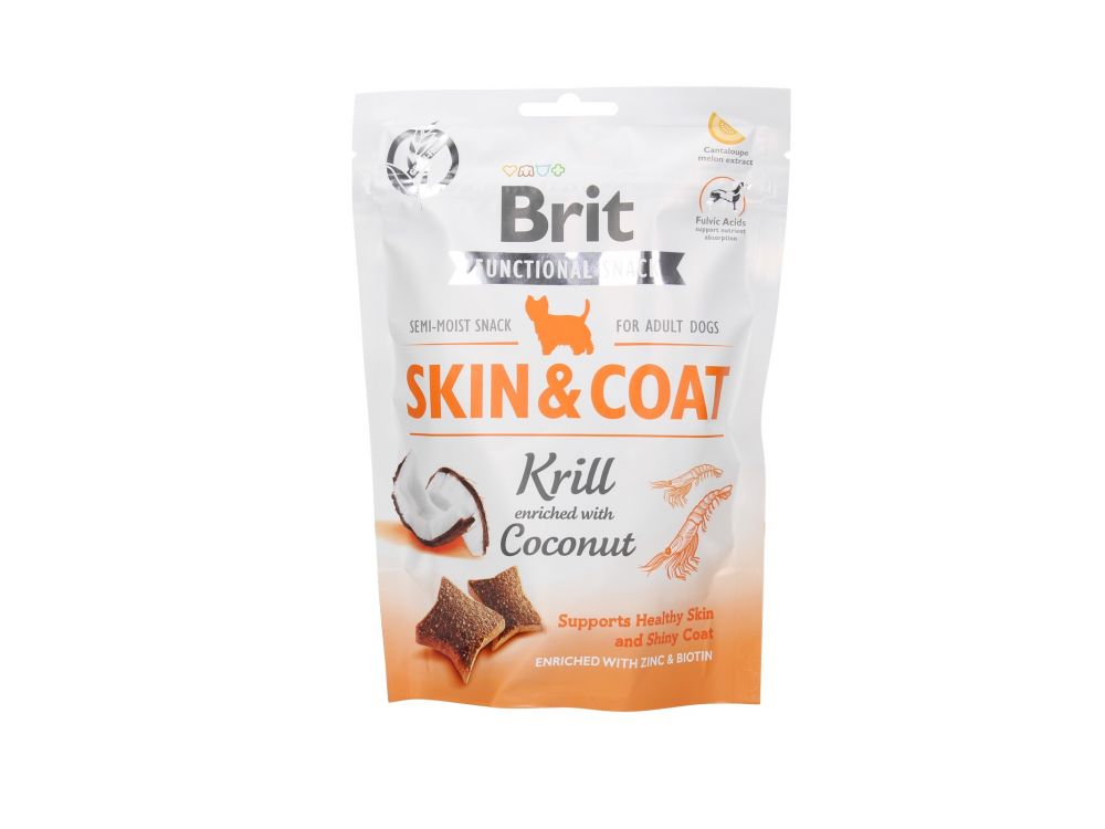 BRIT CARE DOG FUNCTIONAL SNACK SKIN&COAT KRILL 150G