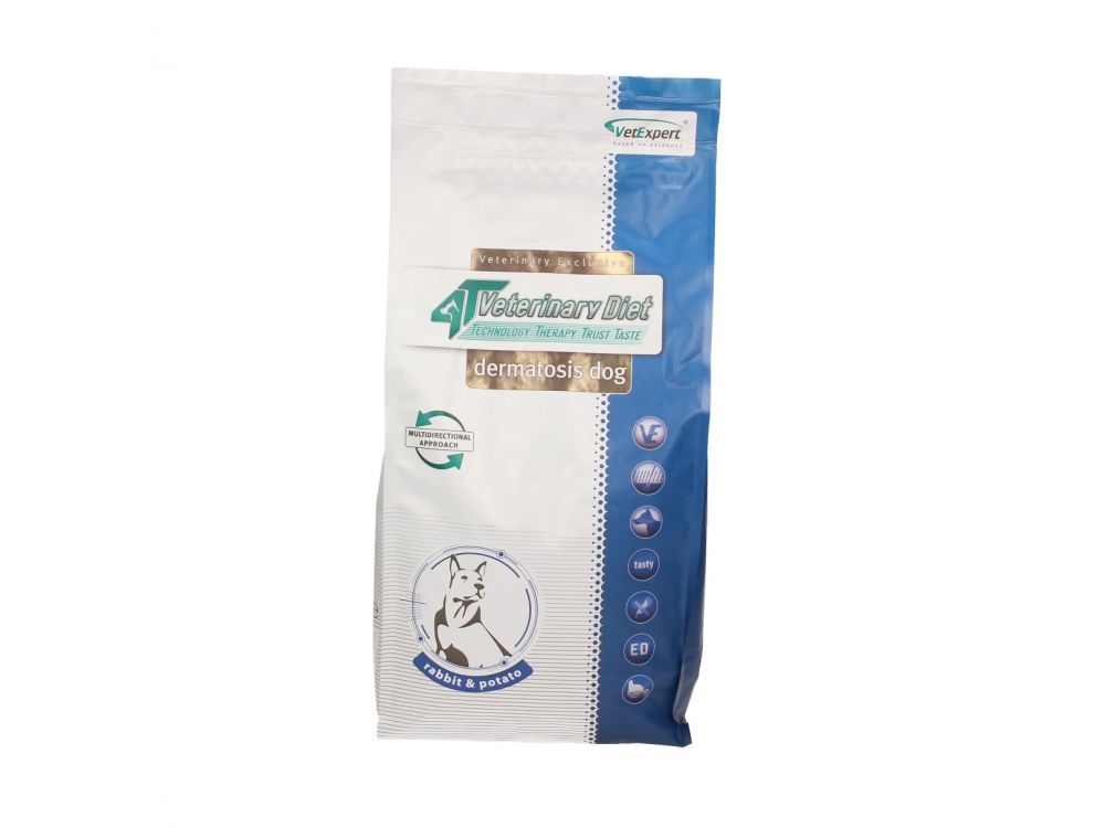 4T VETERINARY DIET DOG DERMATOSIS RABBIT/POTATO 2 KG