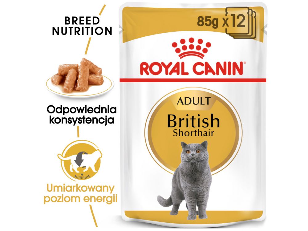 ROYAL CANIN BRITISH SHORTHAIR KARMA MOKRA W SOSIE DLA KOTÓW DOROSŁYCH RASY BRYTYJSKI KRÓTKOWŁOSY 85 G