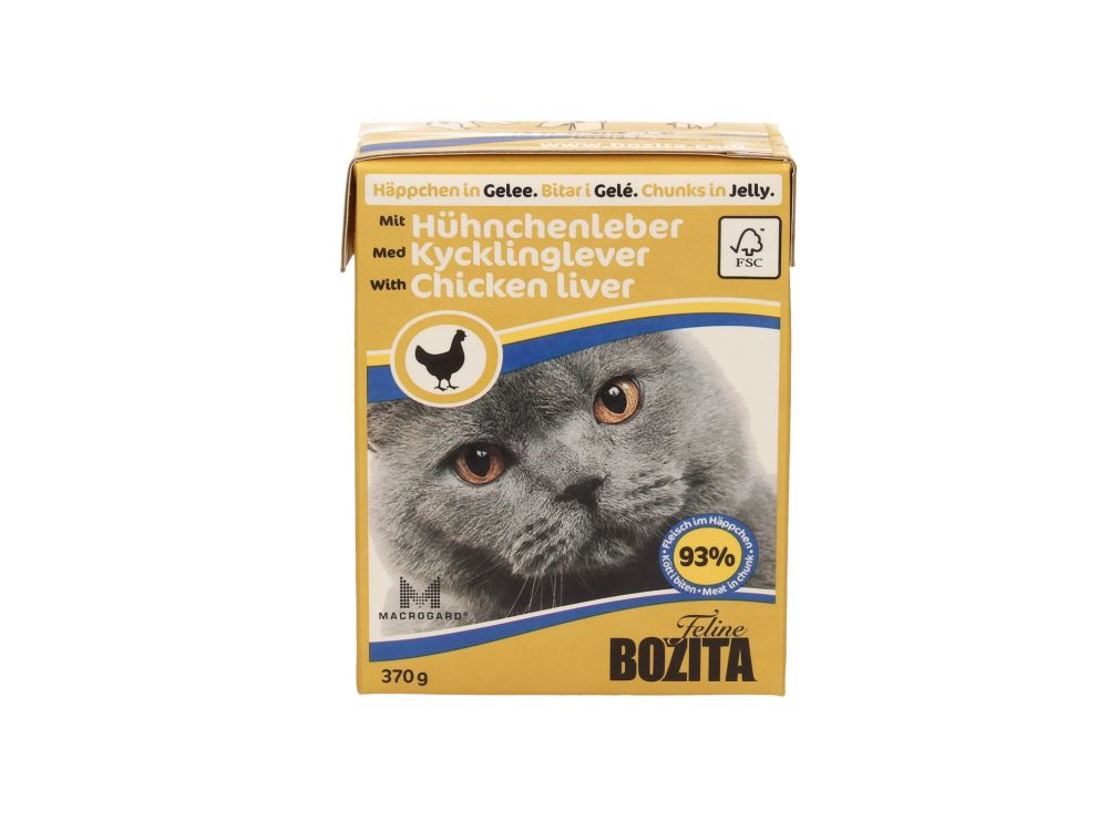 BOZITA FELINE KARTONIK 370G KAWAŁKI W GALARECIE Z WĄTRÓBKĄ KURCZAKA 64915