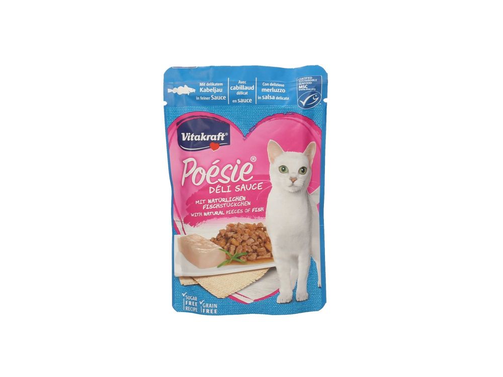 VITAKRAFT SASZETKA DLA KOTA POESIE DELI SAUCE DORSZ 85G 2436666