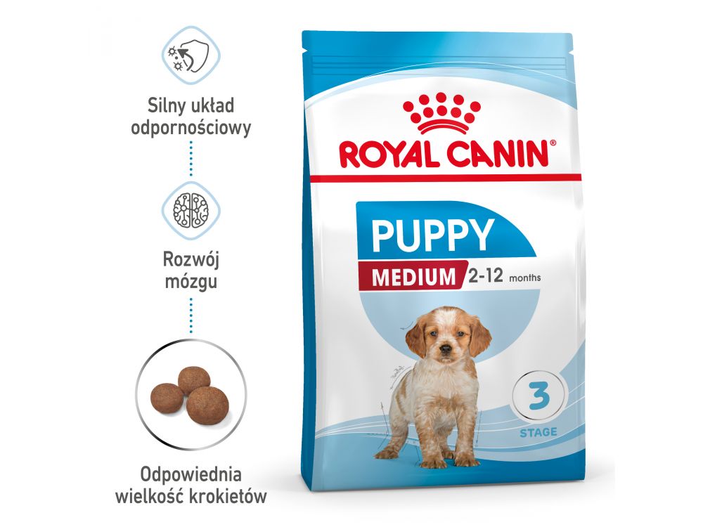 ROYAL CANIN Medium Puppy karma sucha dla szczeniąt, od 2 do 12 miesiąca, ras średnich 1 KG