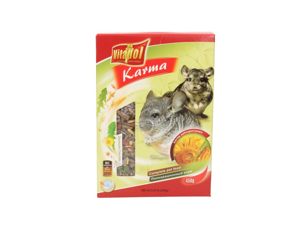 VITAPOL POKARM DLA SZYNSZYLI 450G 1600