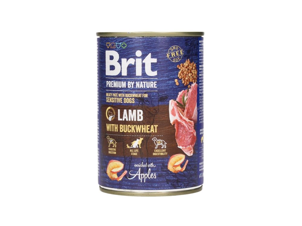 BRIT PREMIUM BY NATURE PUSZKA 400 G PIES LAMB & BUCKWEAT