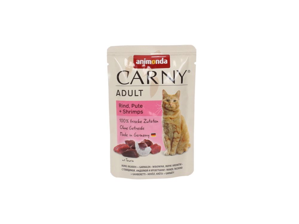 ANIMONDA CARNY SASZETKA 85G WOŁOWINA/INDYK/KREWETKI 83079