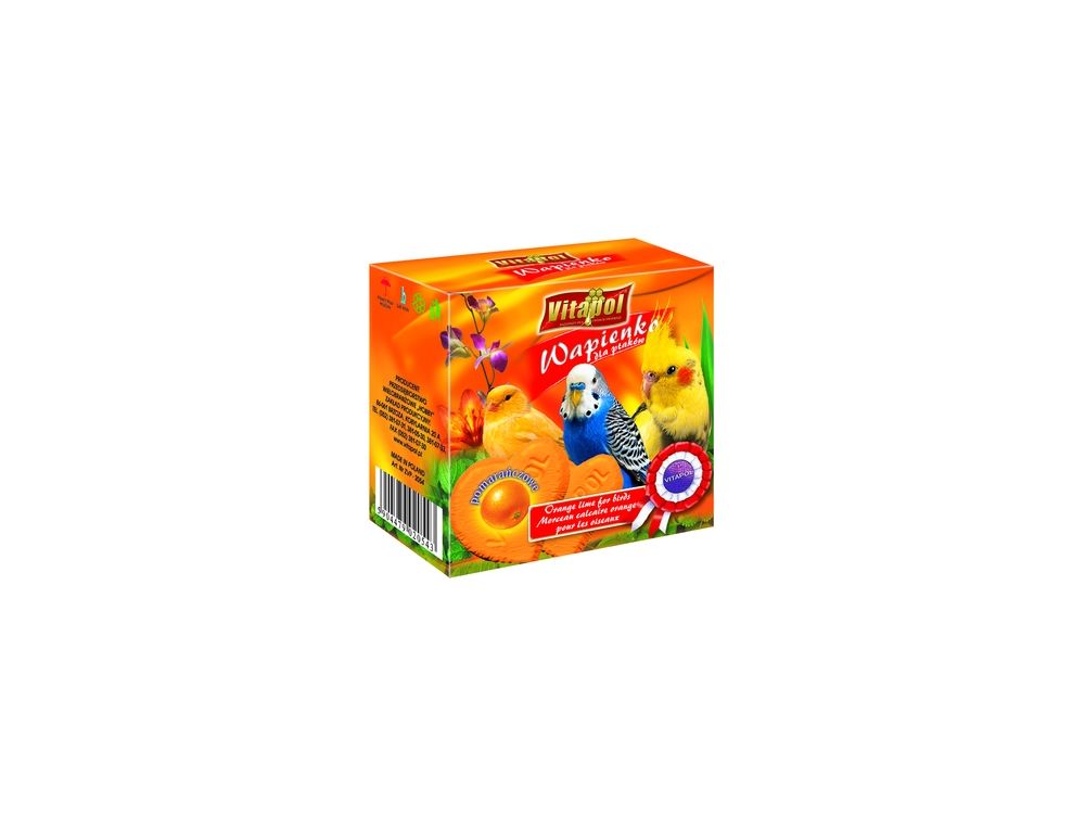 VITAPOL KOSTKA WAPIENNA DLA PTAKÓW - POMARAŃCZA 2054