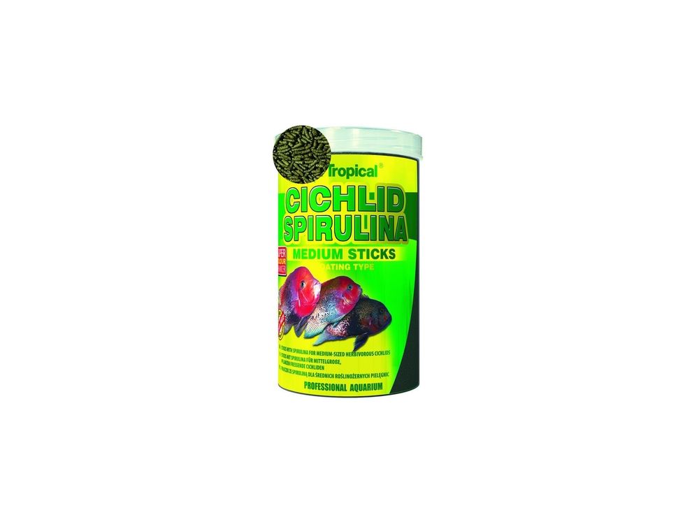 TROPICAL CICHLID SPIRULINA MEDIUM STICKS 250ML  63624
