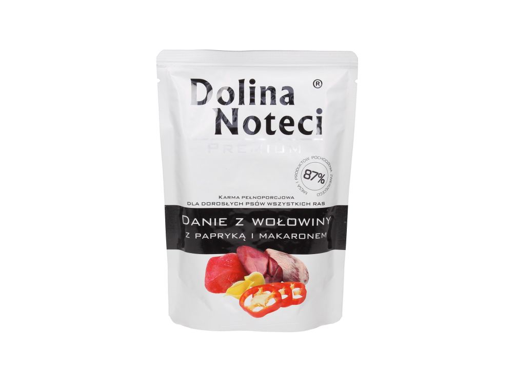 DOLINA NOTECI PREMIUM DANIE Z WOŁOWINY Z PAPRYKĄ I MAKARONEM 300G
