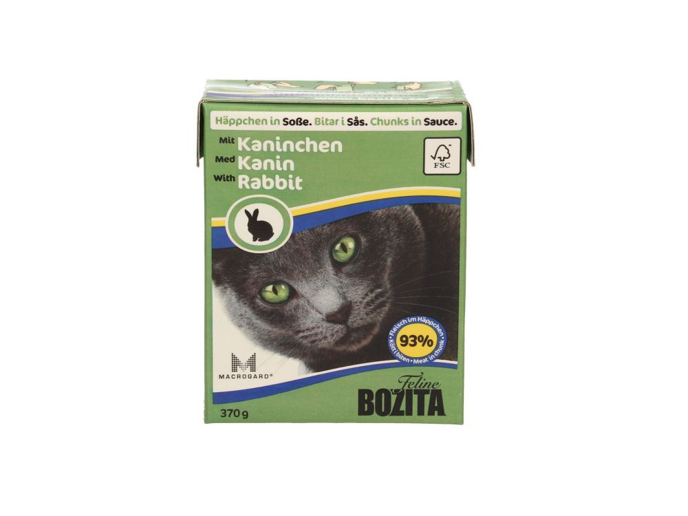 BOZITA FELINE KARTONIK 370G KAWAŁKI W SOSIE Z KRÓLIKIEM 64932