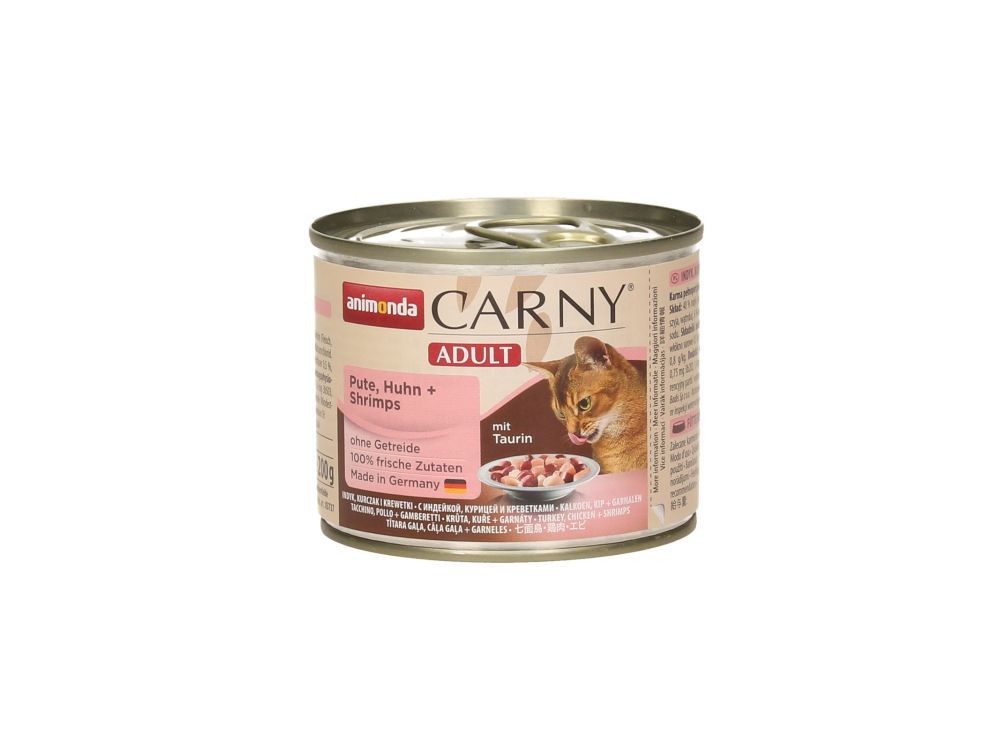 ANIMONDA CARNY PUSZKA 200G KOT INDYK/KURCZAK/KREWETKI 83737