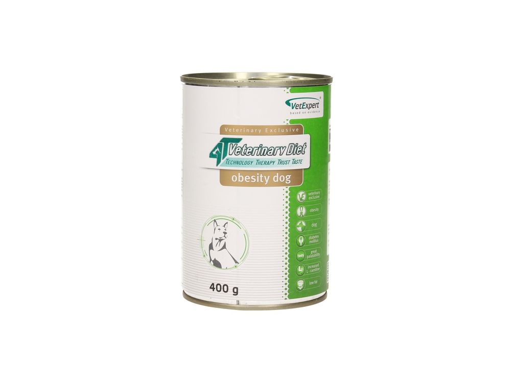 4T VETERINARY DIET DOG OBESITY 400 G PUSZKA