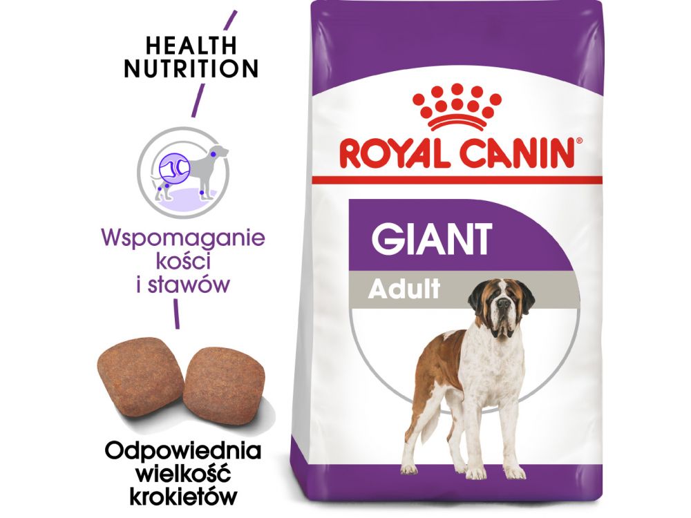ROYAL CANIN Giant Adult karma sucha dla psów dorosłych, od 18/24 miesiąca życia, ras olbrzymich 15 KG
