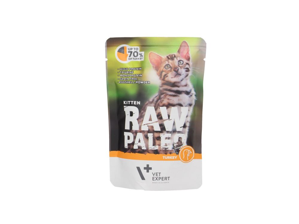 4T RAW PALEO CAT 100G KITTEN TURKEY MEAT SASZETKA