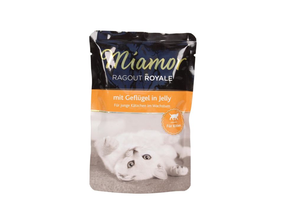 MIAMOR RAGOUT ROYALE KITTEN Z DROBIEM  W GALARECIE SASZETKA 100G 74058