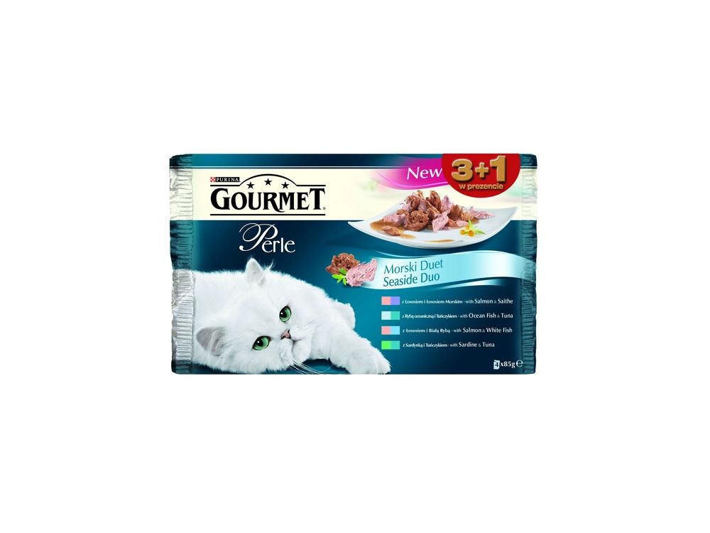 GOURMET PERLE SASZETKA 4X85G DUET RYBNY 12486367