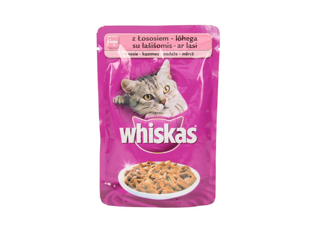 WHISKAS SASZETKA 85G ŁOSOŚ W SOSIE