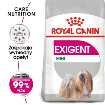 ROYAL CANIN CCN MINI EXIGENT KARMA SUCHA DLA PSÓW DOROSŁYCH, RAS MAŁYCH, WYBREDNYCH 3 KG