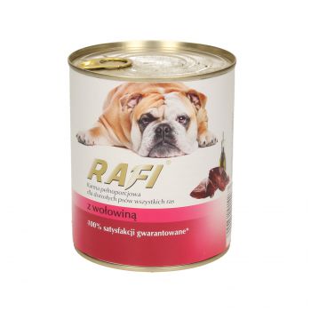 RAFI PUSZKA DLA PSA 800G PASZTET Z WOŁOWINĄ