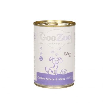 GOOZOO SERCA Z ZIOŁAMI PASZTET DLA PSA PUSZKA 400G